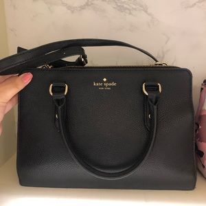 kate spade black structured bag